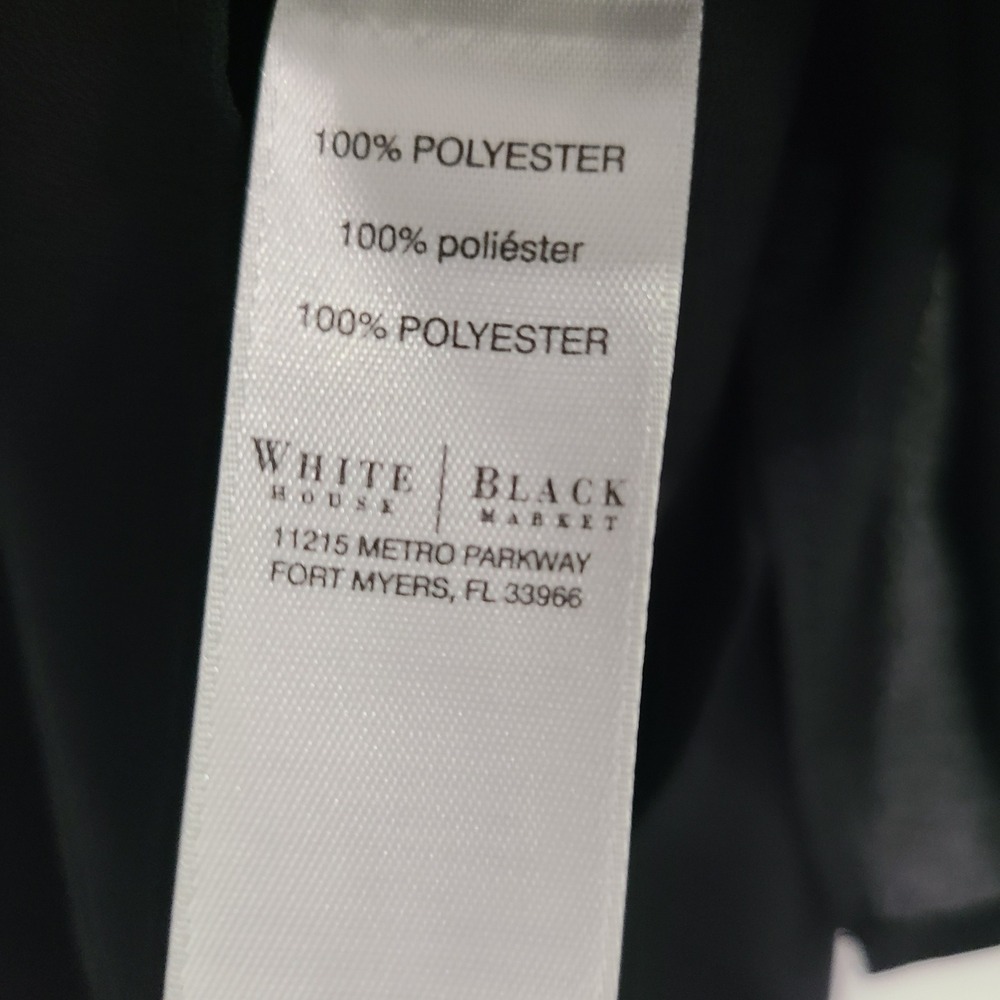 White House Black Market Black White Colorblock Sleeveless Shell Blouse Large - Picture 12 of 12